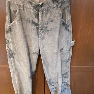 tie dye corduroy cargo pants